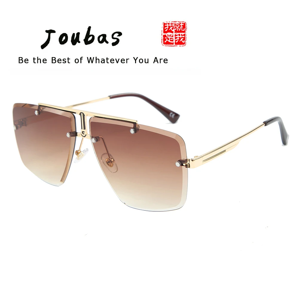 Joubas Pilot мужские солнцезащитные очки Квадратные без оправы градиентный солнцезащитные очки для мужчин винтажные очки Модные фирменные очки для вождения оттенки