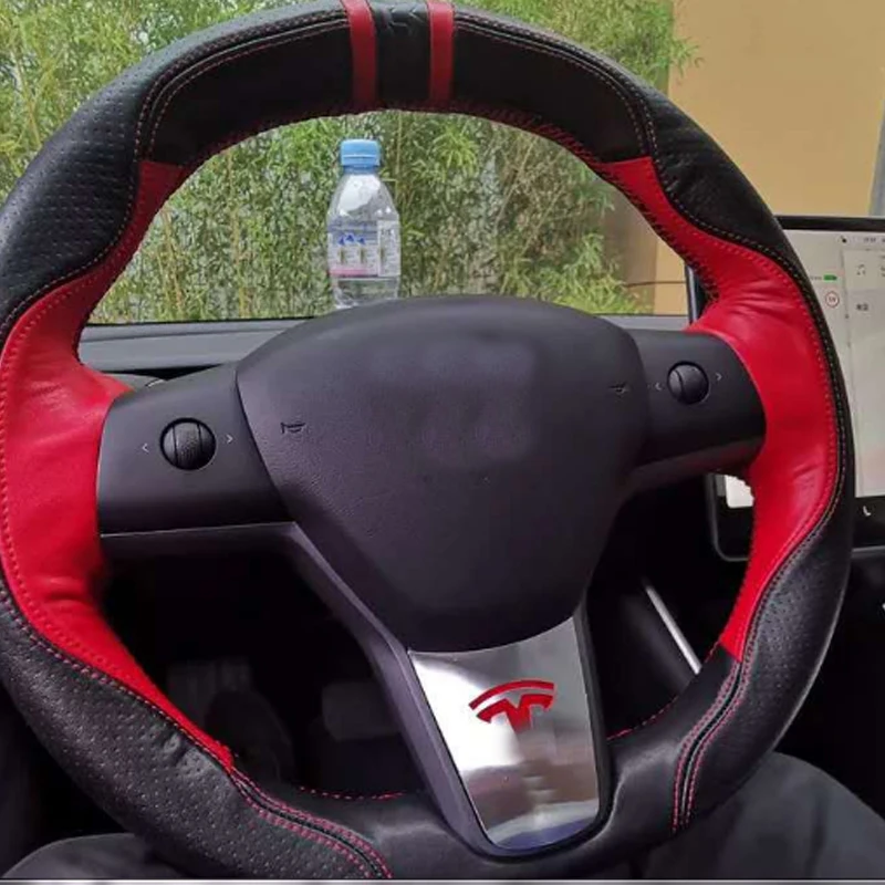 Подходит для Tesla модель 3 рулевое колесо алюминиевый сплав патч интерьер декоративный руль блестки