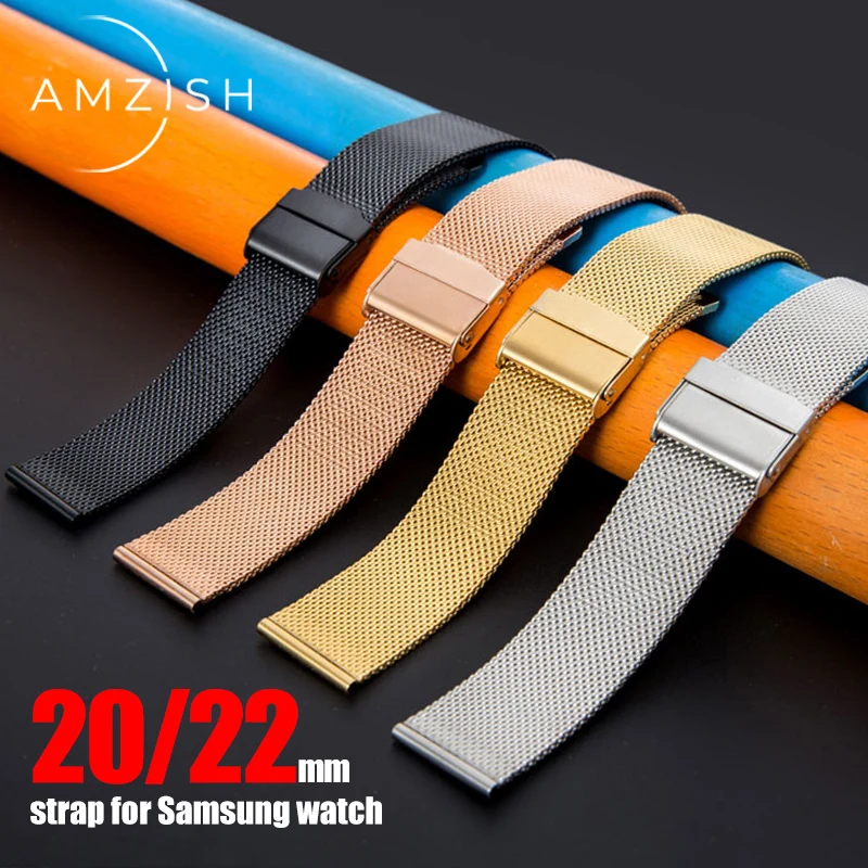 Bracelet Milanese-Strap 42mm-Gear Active Galaxy Watch Samsung 20/22mm Amzish for 2-40mm
