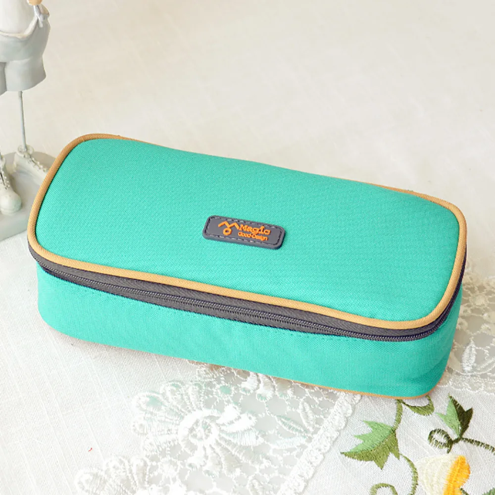 20# Trousse Scolaire большая емкость многофункциональная холщовая пенал сумка-Органайзер для хранения пенал Trousse Scolaire Stylo