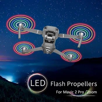 

Cool Drone Camera Accessories 4K Spare Parts LED Light Propeller Flash 4pcs For DJI Mavic 2 PRO / ZOOM For Surprise/Advertise