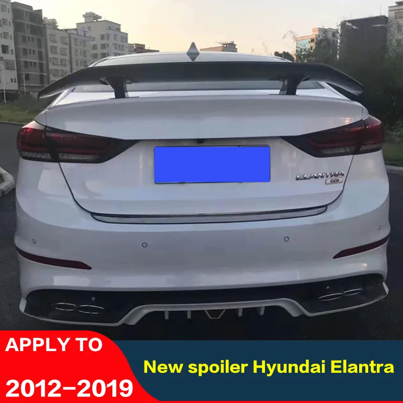 CEYUSOT для нового стиля спойлер Elantra 06 20 ABS из углеродного волокна автомобильный