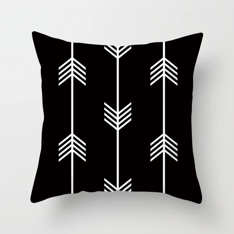 Black White Geometric Nordic Pillowcase Sofa Car Waist Throw Pillow Cushion Cover Case Home Decorative Pillow Covers 10 Color