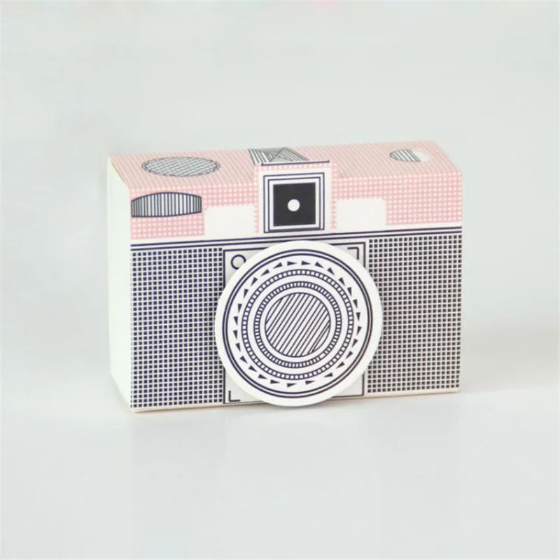 50 шт/партия DIY креативные маленькие в форме камеры коробки для конфет милые розовые и синие сюрприз Подарочная коробка бумажные коробки для упаковки 8x2,8x5,5 см