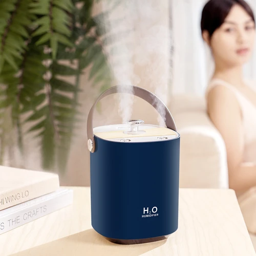 1200ml 무선 공기 가습기 USB 충전식 1200mAh 배터리 더블 노즐 초음파 안개 제조 업체 따뜻한 LED 빛 Humidificador 5