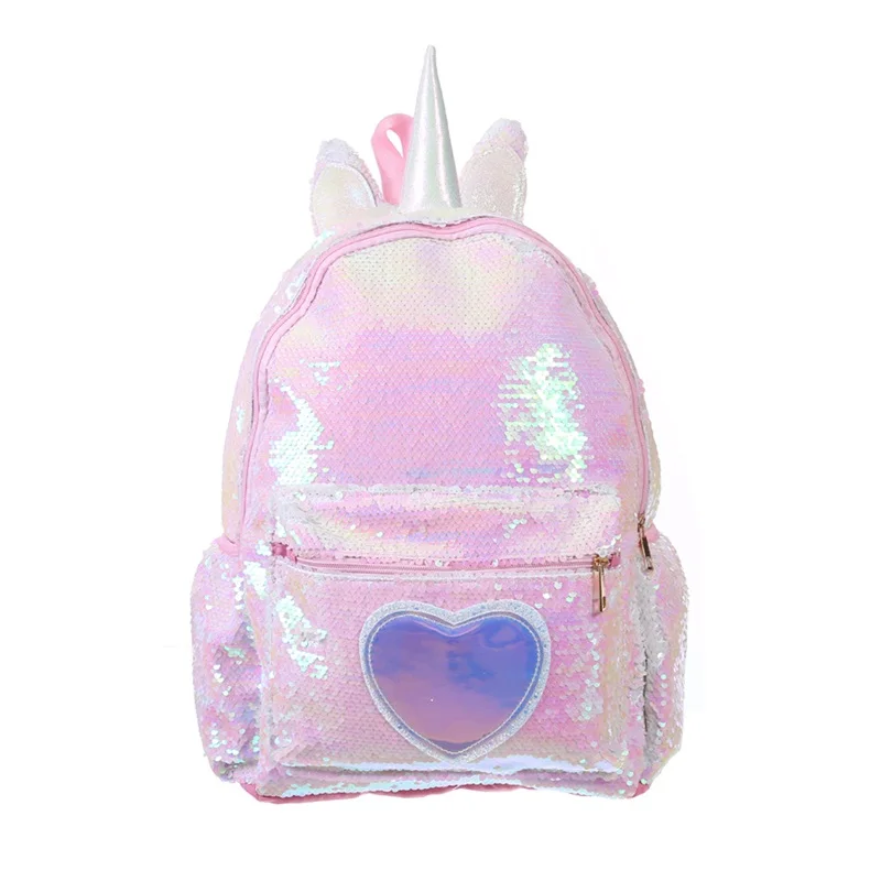 

Fashion Sequins Unicorn Mochila Backpack Girls Large Capacity Bag School Book Bag Satchel School Bag for Women Teenager Student