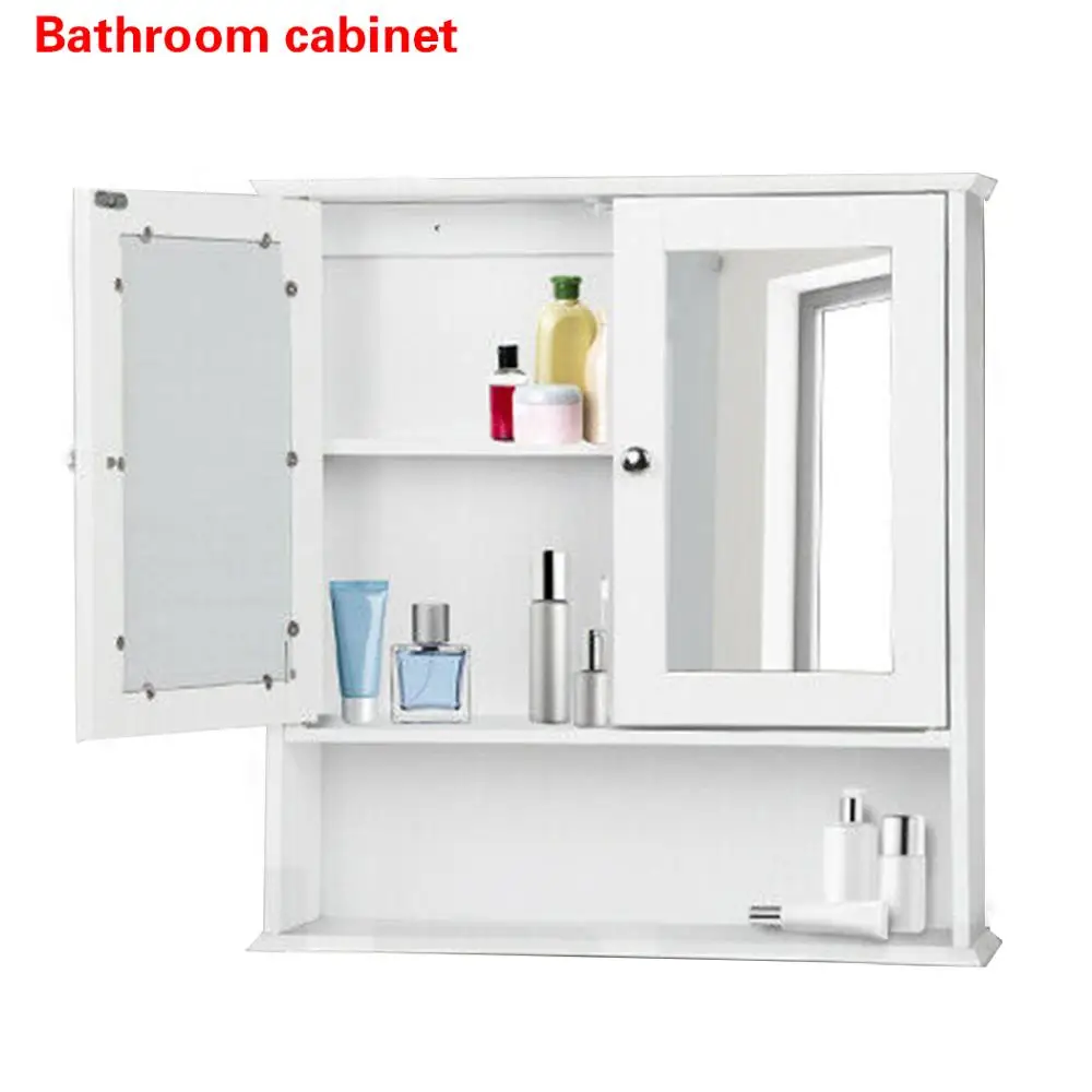 Bathroom cabinet56*13*58cmModern Style Wall Mounted Bathroom Cabinet with Mirror Cosmetic Storage Home Furniture Toilet Cupboard