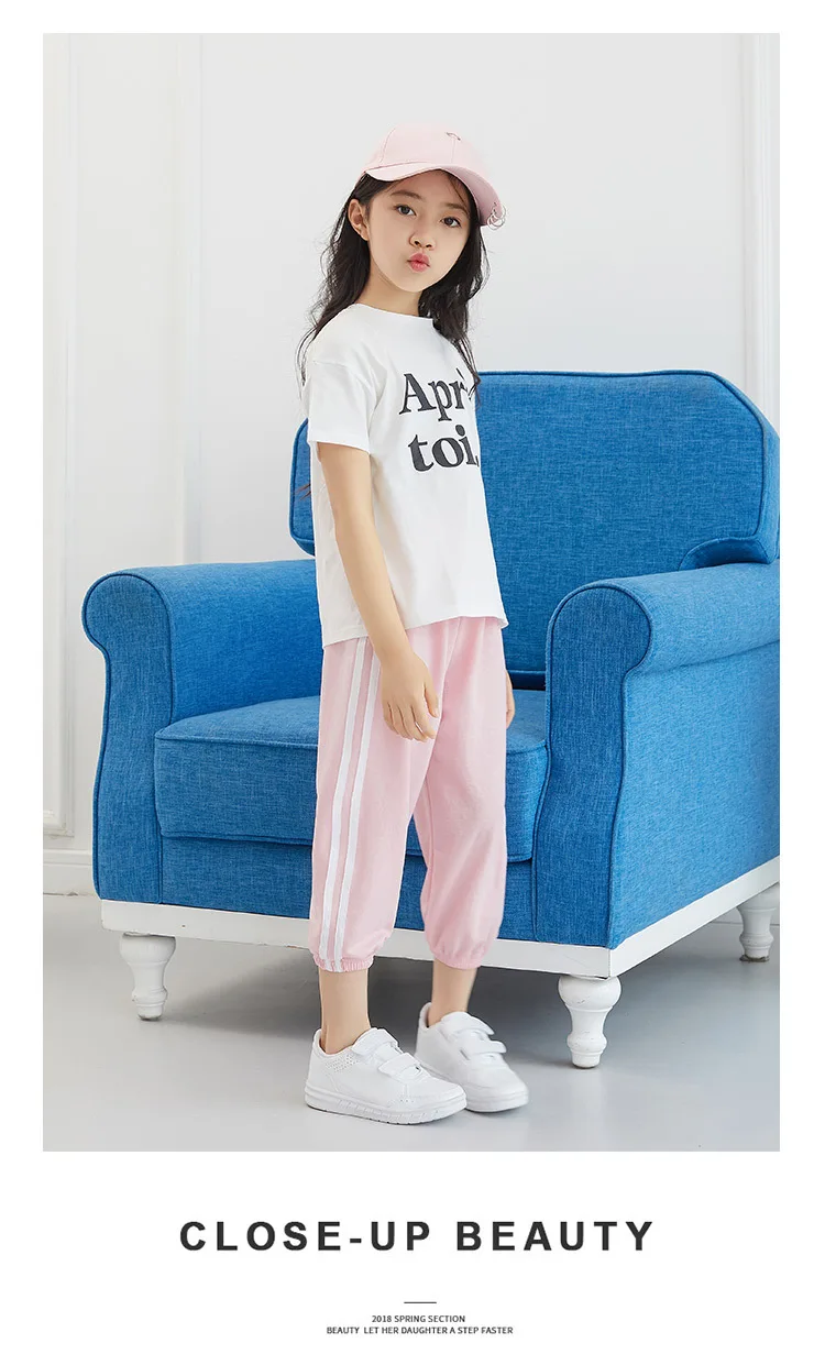 Children Anti Mosquito Pants Summer Thin Section Cotton Linen Girls New Style Baby Sports Casual BOY'S Lantern Long Pants
