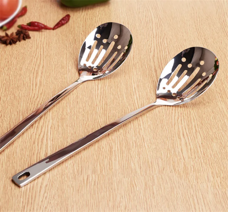 Lot De 2 Grandes Cuillères à Buffet Inox – 20,7 Cm, Manche Long, Service Pratique Et Élégant