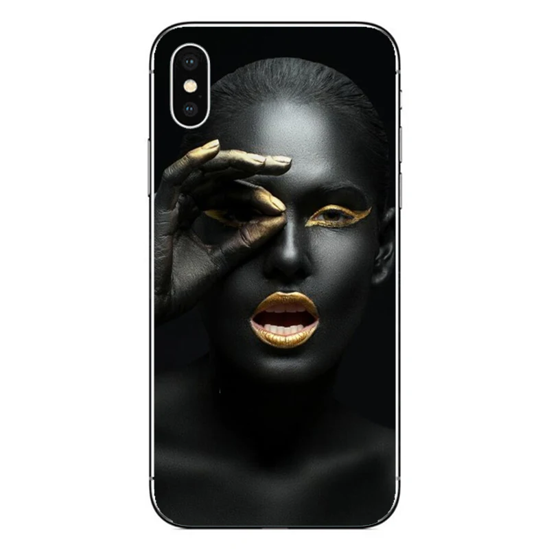 2bunz Melanin Poppin Aba Мягкий силиконовый чехол для iPhone X XR XS Max 6 6s 7 8 Plus 5s модный Африканский женский черный чехол для девочки