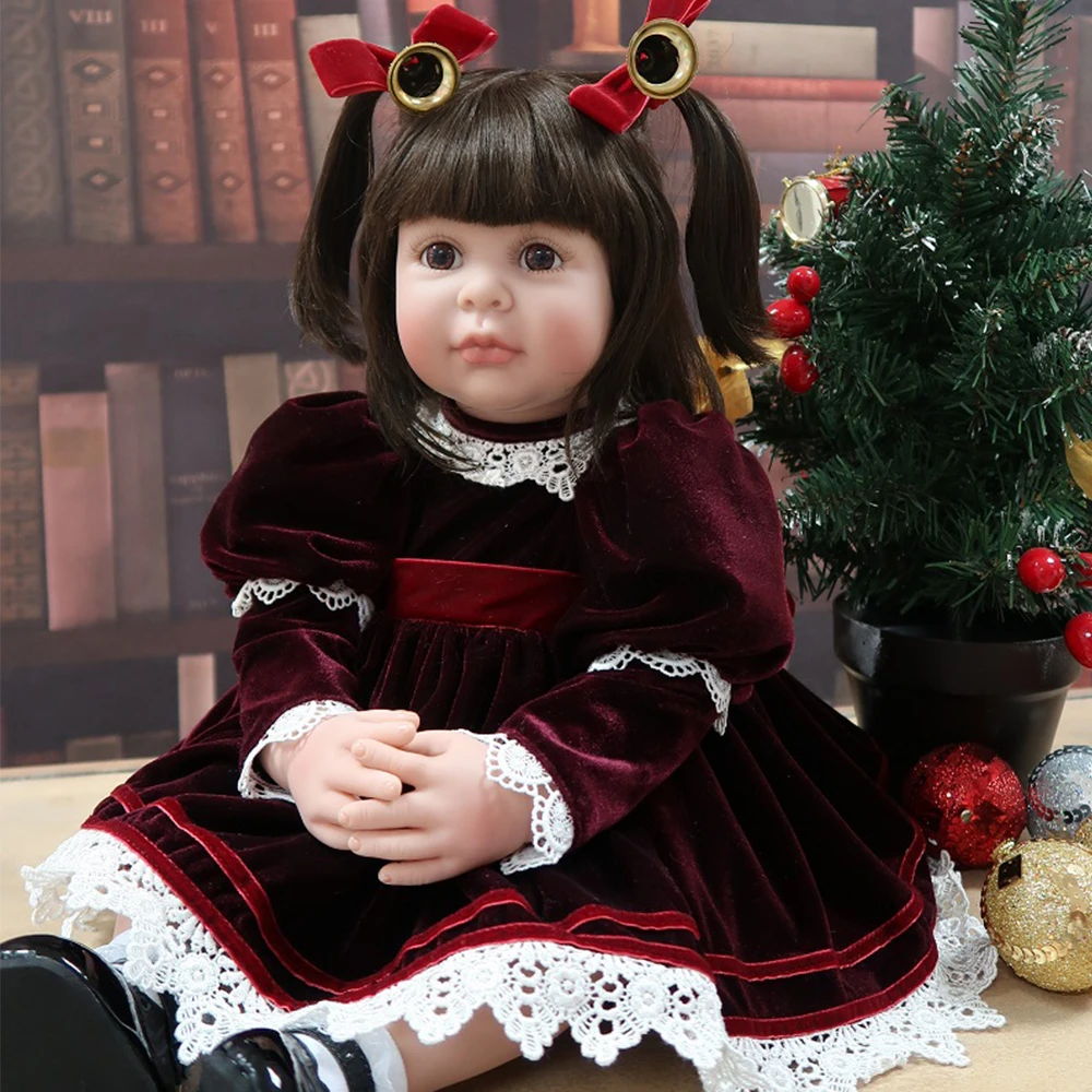 

60CM Top Quality Reborn Toddler Doll Adorable Lifelike Bonecas Bebe Brinquedo Collectible Princess Baby Doll Gifts
