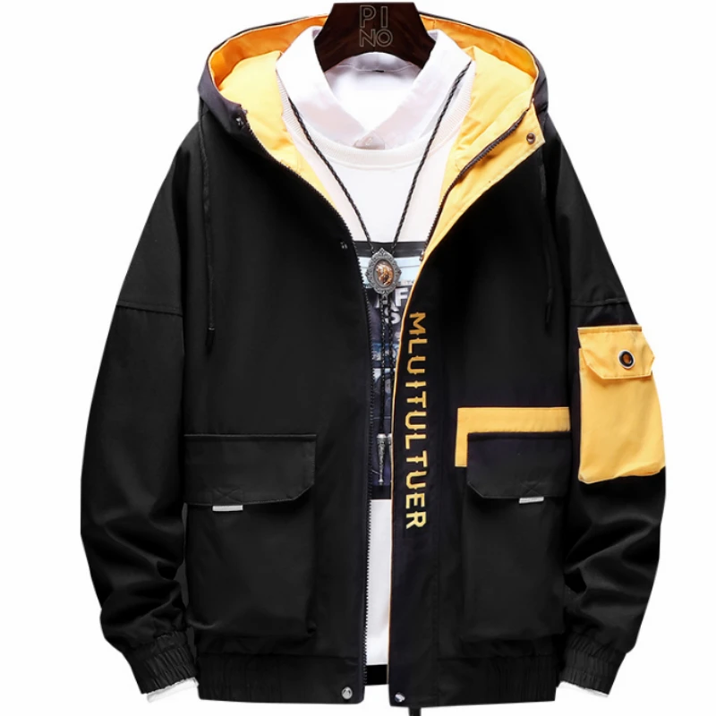 

2019 Men's Frocks Overalls Autumn Plus Size New Models Fashion Joker Jacket Men Casual Handsome Popular Logo Clothes Hip Hop