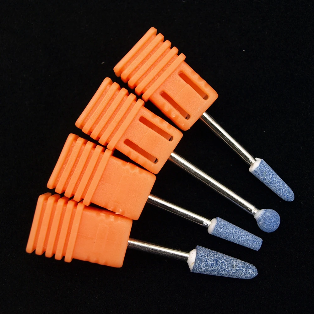 1pcs Blue Corundum Nail Drill Bits 3/32" Rotary Ceramic Stone Burr Cutters for Manicure Nails Accessories Tool | Красота и