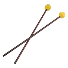 SEWS-1 пара клавиатура средней жесткой пряжи Marimba Mallets с кленовой ручкой желтый подходит для быстрого ритма ударных инструментов