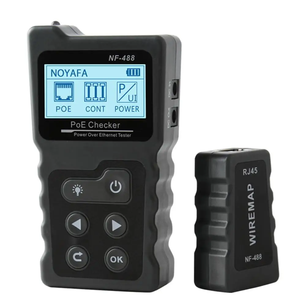

Noyafa NF-488 Poe Checker RJ45 Test Power Current Tester CAT5 CAT6 Cable tester NF488