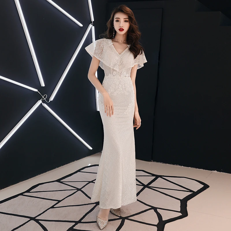 Женское черное кружевное Сетчатое платье Cheongsam элегантное короткое до Qipao вечернее платье классическое эффектное платье с коротким рукавом Vestidos De Festa