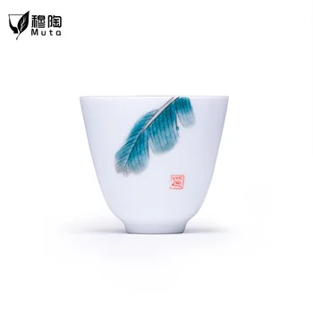 

Blue and white porcelain tea Cup Hand-painted Cone Teacup Chinese style pattern teacup Tea set Tea accessories kubek do herbaty