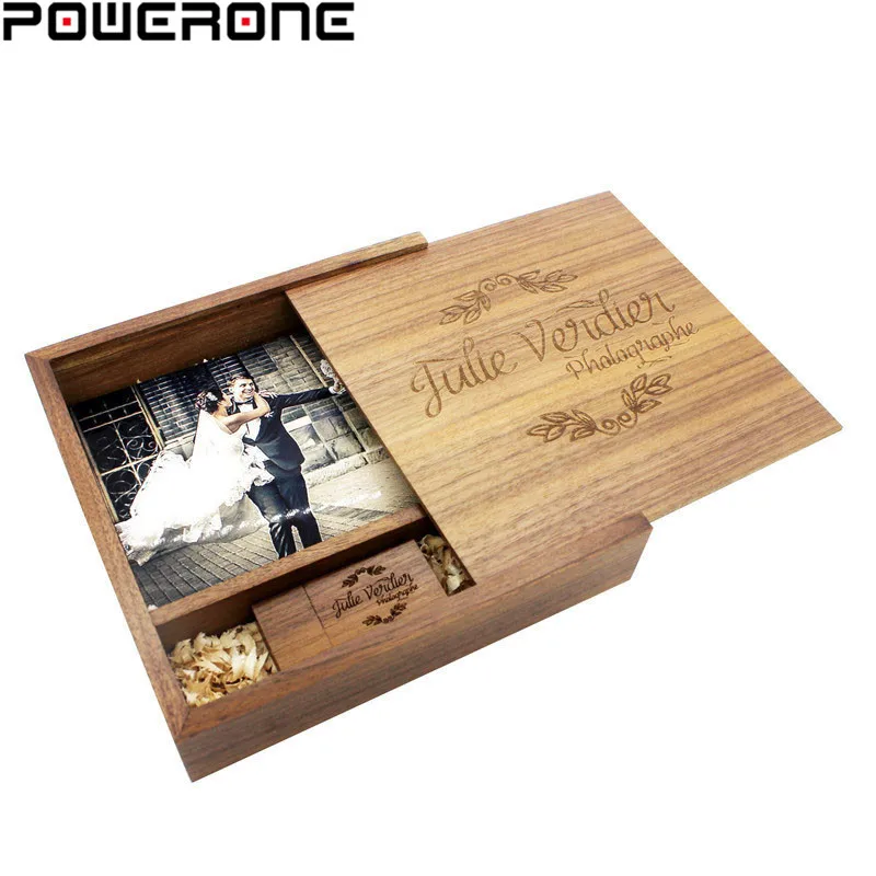 POWERONE usb флеш накопитель 2 0 деревянный фотоальбом 4 ГБ 8 16 32 64 128 бесплатный