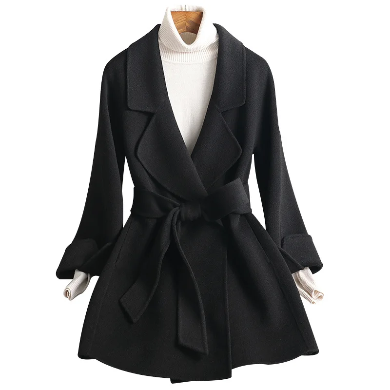100% Wool Jackets Casaco Feminino Cashmere Wool Blends Autumn Winter Coat  Women Clothes 2021 Korean Black Tops Real Fur Coat - AliExpress Women's  Clothing