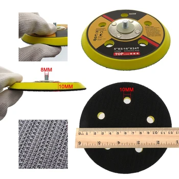 

Universal 125mm/5inch 5Hole Pneumatic Polishing Disc Adhesive Sponge Buffing Disc Sanding Wheel Car Styling Accessories