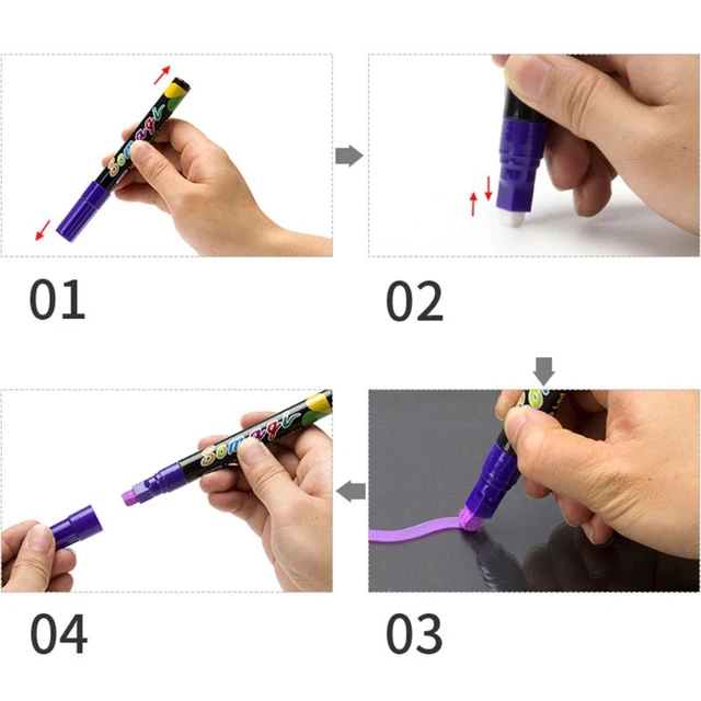 8 Pcs Markers Set Liquid Chalk Marker Pens Erasable Multi Colored