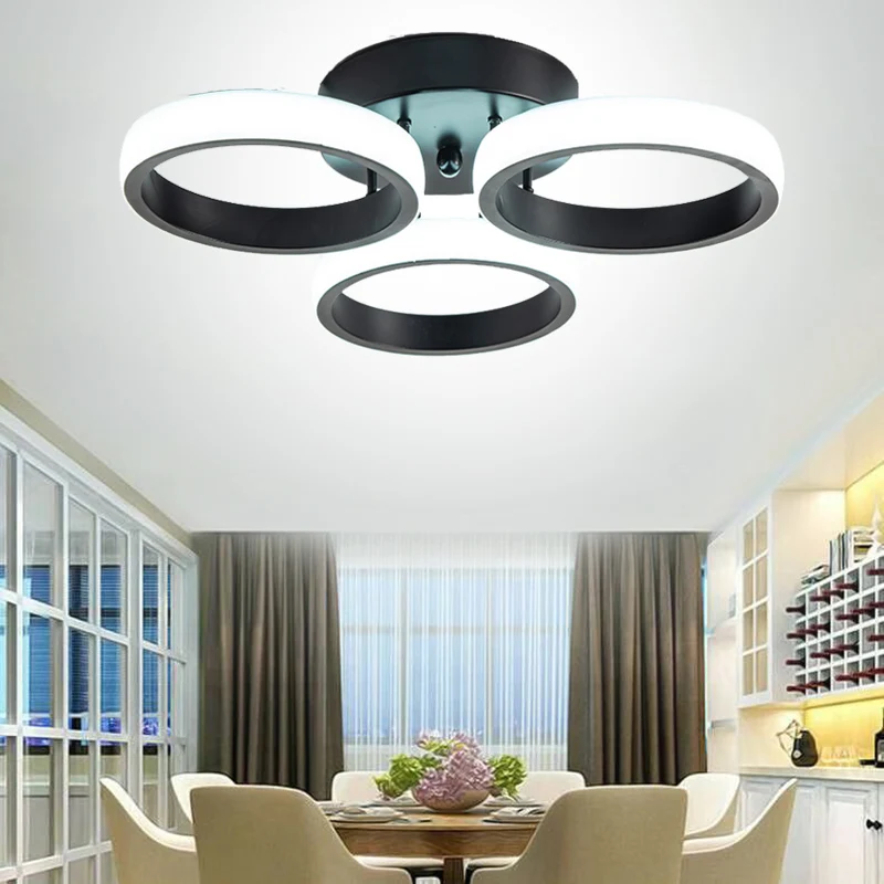 3 LED Ring Semi Flush Mount Ceiling Lights LED Ceiling Downlights