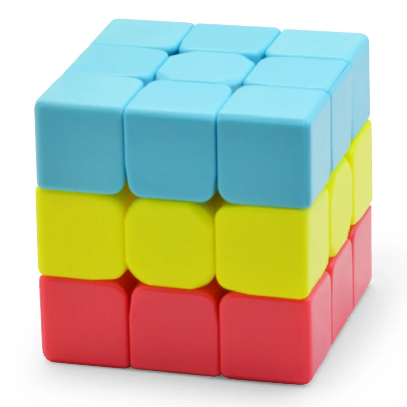 Lefun, 5,7 см, 3x3x3, магический куб, 3 слоя, скоростной куб, игрушки для детей, детские кубики, магические игрушки, 3x3 куб - Цвет: blue yellow and red
