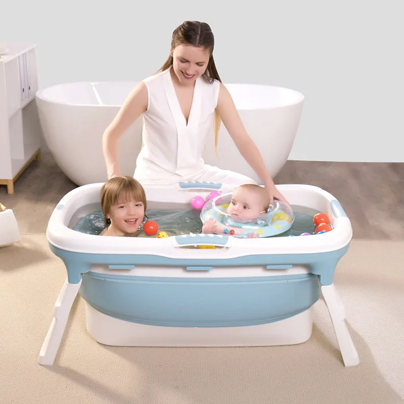Креативные Детские большого размера ванна для новорожденных может сидеть лежа ребенок ванна бочка пластик утолщаются складные детские плавательный Ванна бочка