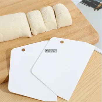 

300pcs Baking Pastry Tools Plastic Spatula Dough Scraper Plain Smooth Spatulas Cutters Cake Tool Confectionery Spatula