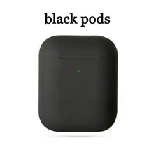 New blackpods i800 wireless bluetooth earphone smart touch super bass earbud with QI charging box and mic for iphone android