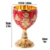 Mini Wine Glass Relief Vodka Goblet Cup Russia ancient Alloy Tumbler Portable Personalized 30ml Shot Glass Wedding Decoration ► Photo 3/6