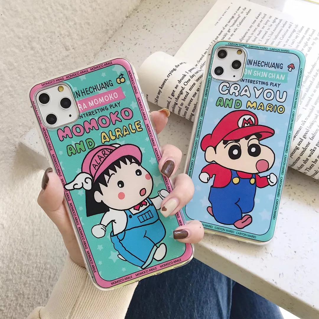 Милый мультяшный Mary Crayon Shinchan Cherry Maruko чехол для телефона iphone Xs 11 pro MAX XR X 6 6s 7 8 plus