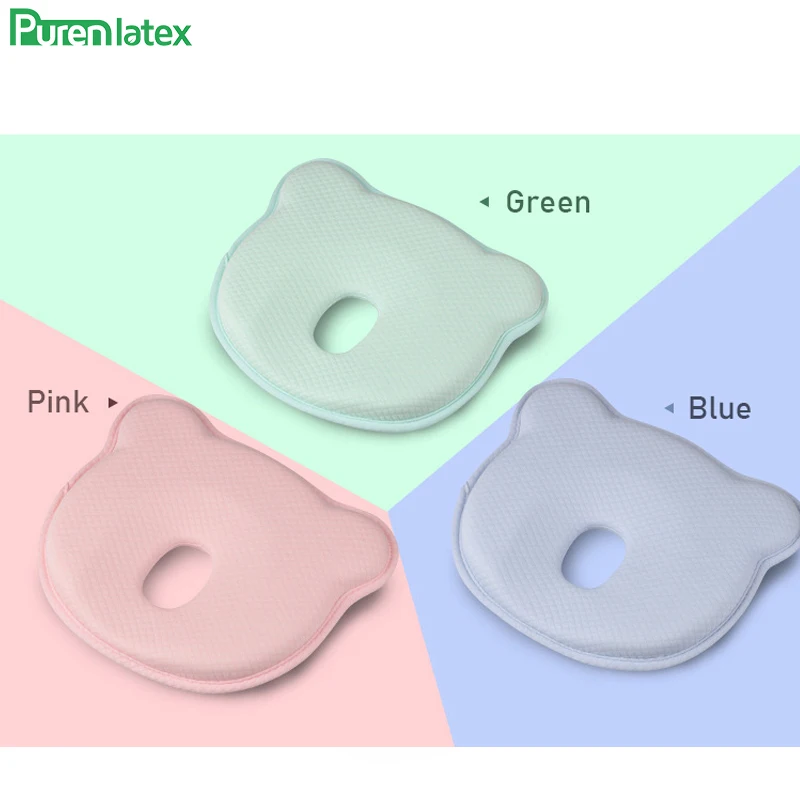 Purenlatex Детские подушки 0-12 месяцев пены памяти Ортопедические летние дышащие фиксированной головы типа