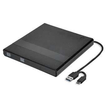 

External CD DVD Drive CD DVD Player USB 3.0 Type-C Portable DVD Burner for PC IMAC Laptop Mac Desktop Window