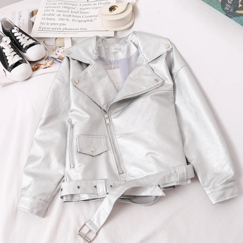 Весна 2020 новые модные женские мягкие Мотоциклетные Куртки из искусственной кожи