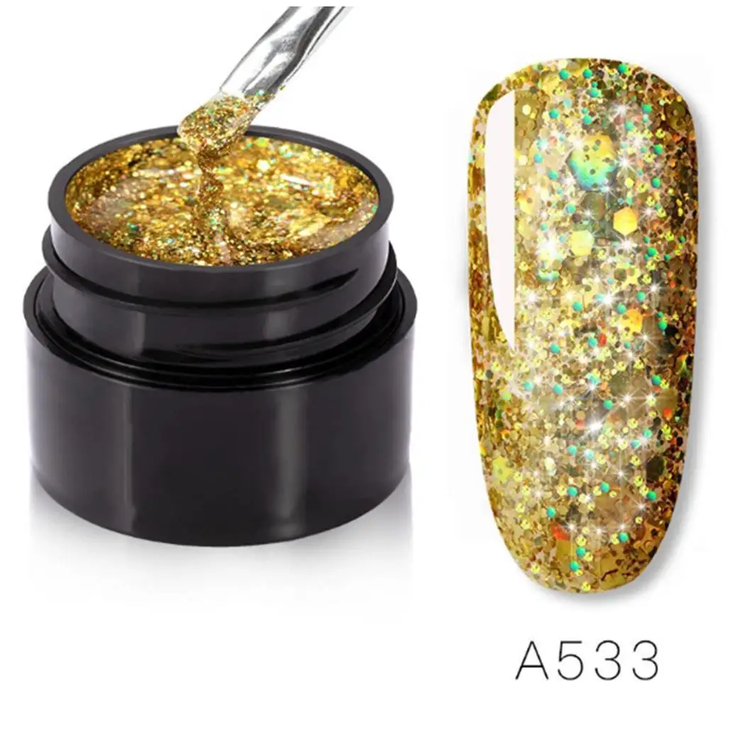 Polish Gel Glitter Nail Polish Long-Lasting Long-lasting 14g Nail As Picture Art for Manicure 5ml Pattern1-8