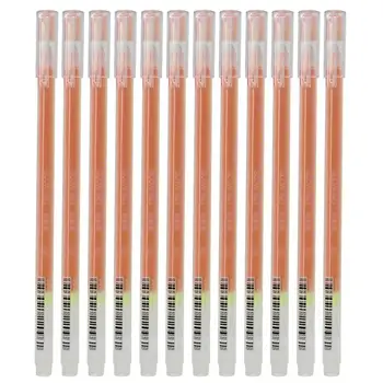 

12pcs Glitter Gel Pens Drawing Pen Colored Marker Doodling Pens Art Painting Tool for Students Kids (Orange)