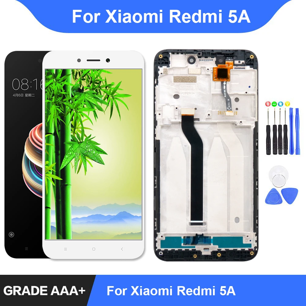 

For Xiaomi Redmi 5A LCD Display Touch Screen Digitizer Assembly Repair Parts for Xiaomi Redmi 5A LCD with Frame Replacement