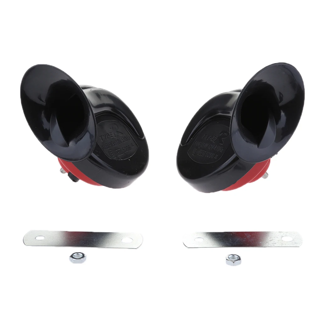 Motor Bike Air Horn Black & Red 105dB 12 Volt Motorcycle Loud Sound Level