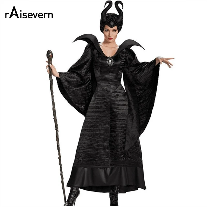 

2019 Halloween Cosplay Movie Maleficent Costume Evil Outfit Halloween Fantasia Party Fancy Dress M-XXXL