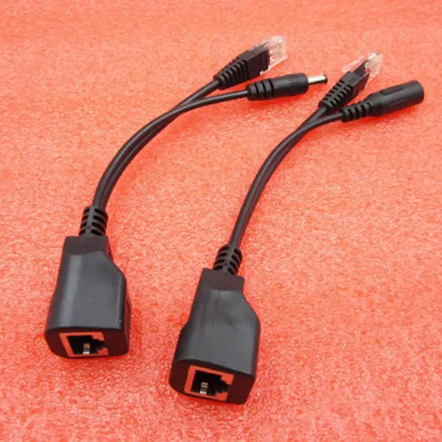 Adapter POE kabel RJ45 rozdzielacz wtryskiwaczy zestaw łącz…