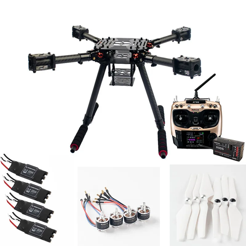 

Flyroun LX350 Frame PRO With Sunnysky x2212 920kv Motor 9450 Prop HOBBY WING 30a ESC AT9S Heli Multi-Rotor With Landing Gear