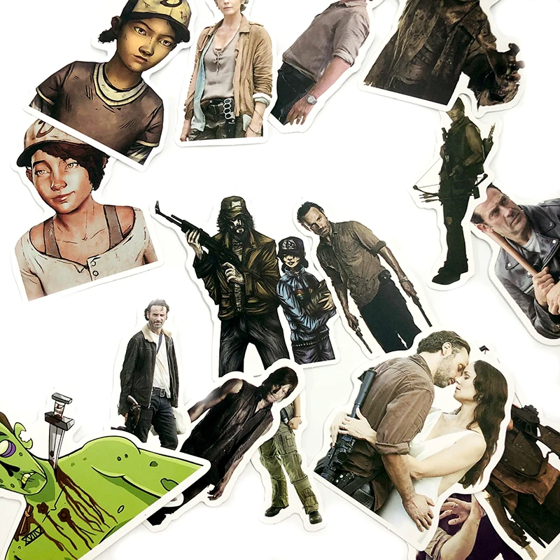 50Pcs The Walking Dead Series Sticker ForMotorcycle Skateboard Guitar Decorative Luggage Laptop Toys