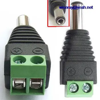 

DHL/EMS 500PCS 5.5mm x 2.1mm DC Power plug Terminals for CCTV Color Camera CD Notebook-A8
