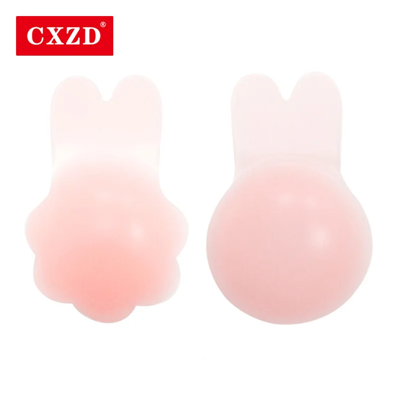 

CXZD 2019 New Silicone Bra Self-adhesive Stick On Gel Push Up Strapless Backless Invisible Bras Women Seamless underwear