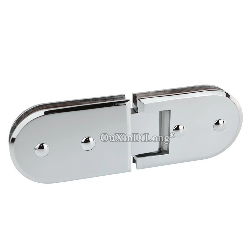 304 Stainless Steel Frameless Shower Glass Door Hinges 180 Degree to Fixed Clamps Holder Brackets Chrome Finished | Обустройство дома
