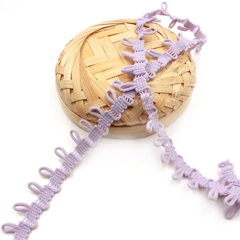 Цветная петля 2 см эластичная тканевая кнопка тесьма шнур кружевная отделка