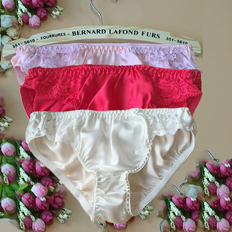 3 Pcs Random Moxeay, женские шелковые атласные трусики, женское нижнее белье, мягкие женские трусики, трусики, нижнее белье, кружевные шелковые трусы,, 3 шт, случайный выбор - Цвет: 3 Pcs Random