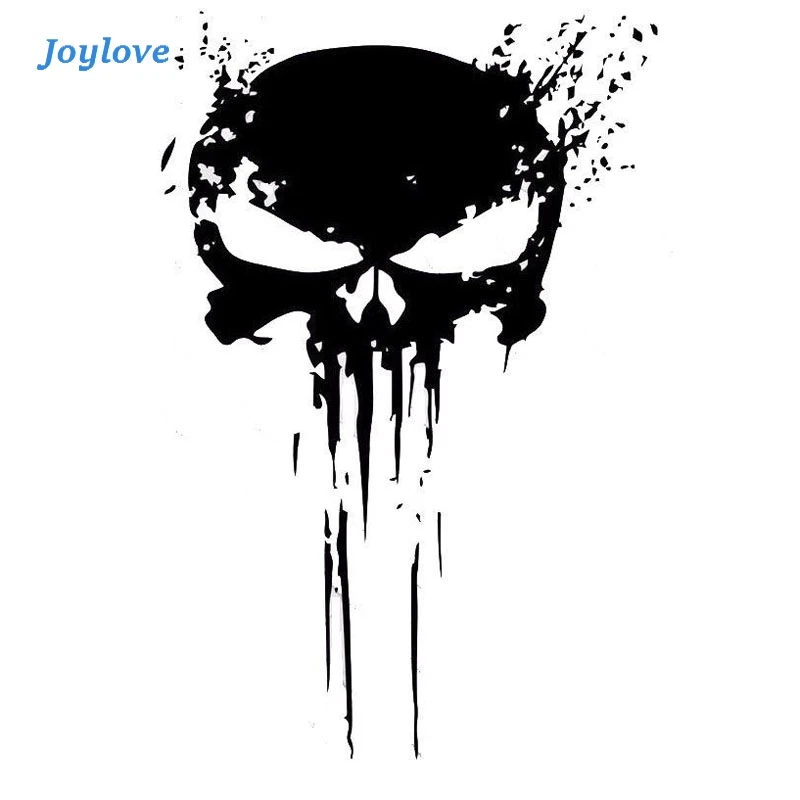 Виниловые автомобильные наклейки JOYLOVE 10x15 см с черепом и декором мотоцикла