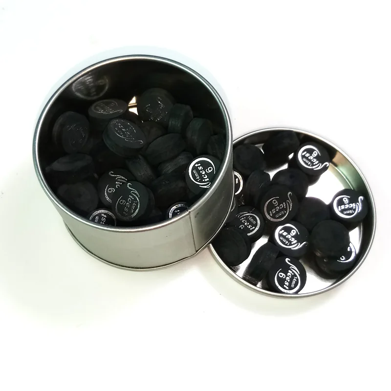 가장 멋진 라디안 당구 팁, 14mm 6 레이어, 블랙 당구 큐 스틱 팁, 당구 암 큐 액세서리, 50 개